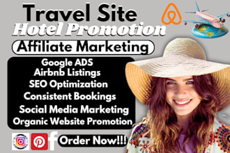 boost travel site promotion, airbnb listing hotel bookings airbnb marketing SEO