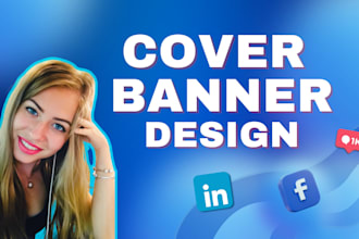 design facebook, linkedin, twitter headers or covers