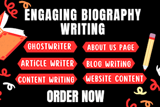 be your biography ghostwriter about us website content writer article writing