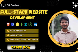 develop a responsive website with full stack website development