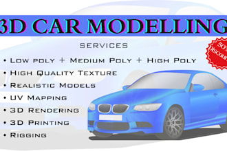 3d car modeling, fivem car, car wheel, body kit, 3d truck, uv mapping, sport car