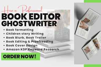 be ebook writer book editing amazon kdp self help book formatting children ebook