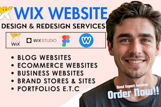build interactive wix studio website, create wix website, redesign wix website