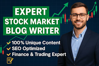 write stock market article or blogs finance investment with keyword research
