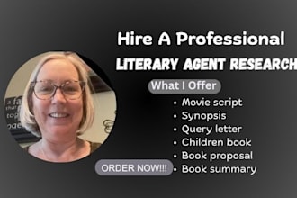 find  literary agent for your movie script children book  synopsis query letter