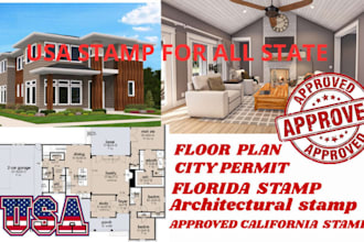 provide expert architectural drawings stamp as a licensed architect