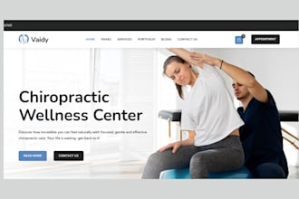 build chiropractic website medical website healthcare website therapy website