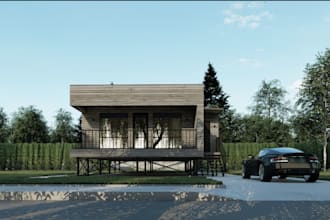 bespoke beautiful suburban frame home, architect site plan, real estate, blender