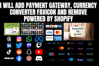 remove powered by shopify add favicon integrate payment gateway sales channel