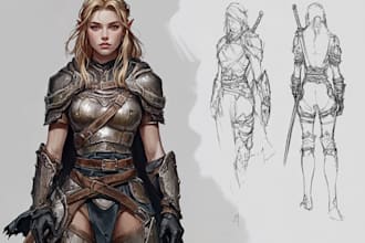 do a dnd and d and d character art illustration for you