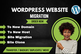 migrate wordpress website backup transfer website to a new domain or host