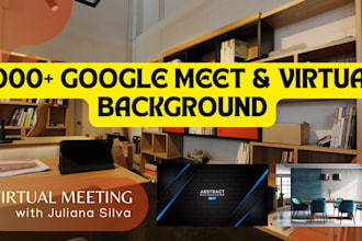create google meet, virtual background with logo