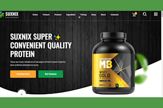 design supplement shopify store nutraceutical website peptide supplement website
