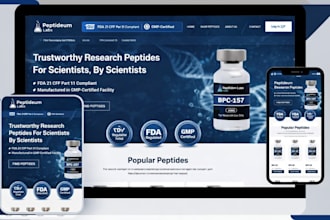build a professional research peptide woocommerce website with compliance