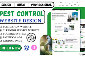 design pest control website fumigation pest and cleaning service website booking