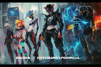 draw pro illustrations, character card game,game art