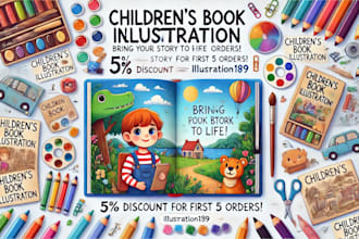 do children picture book illustration and children story book illustration