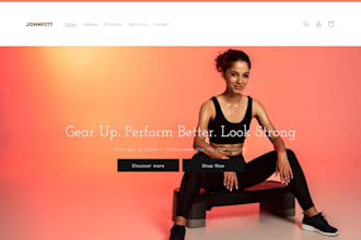 design fitness apparel shopify store sport wear store gym wear website
