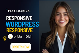 design wordpress website redesign wordpress site with bricks builder divi