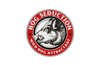 design vibrant hog seduction hunt logo