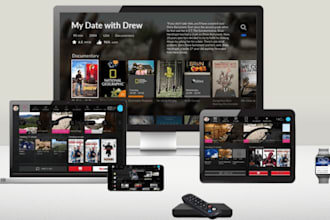 develop iptv app with live tv, epg, vod, catch up, admin panel and monetization