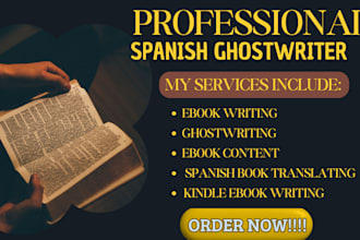 ghostwrite and format your kindle ebook for self help in spanish