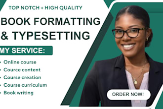 do typesetting and layout design for books, formatting, ebooks, publishing