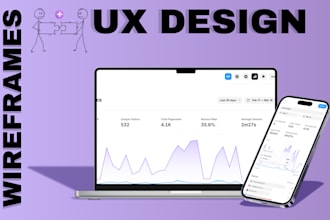 design wireframes UI UX mockup prototypes for website mobile app in figma framer