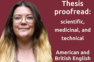 proofread your scientific, medical, or technical thesis