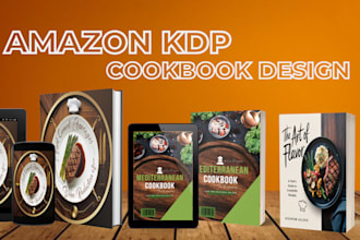 do cookbook cover design for kindle KDP, amazon KDP book publishing