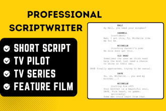 write feature film script tv series tv pilot short movie script screenplay films