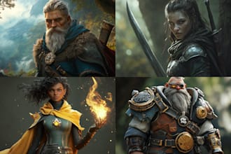make a dnd art and d and d character for you
