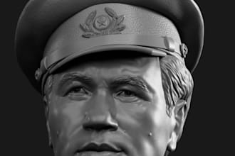 sculpt realistic 3d head 3d bust 3d face full body model for 3d printing game