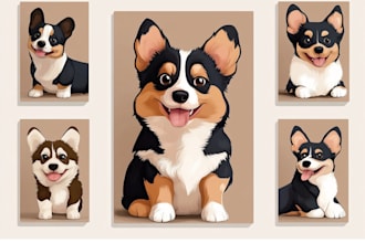 make a beautiful vector pet portrait for you