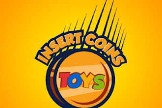 design attractive retro arcade logo for insert coin toys