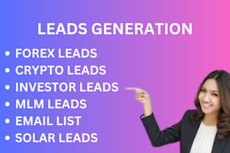 generate uea,USA,UK,canada real estate lead and facebook ads