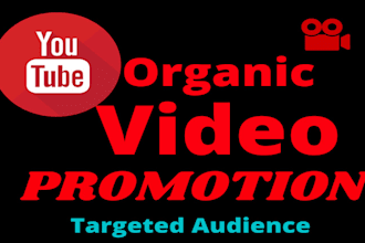 do organic youtube video promotion to targeted audience and monetization
