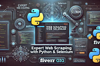 make a web scraping script using python and selenium