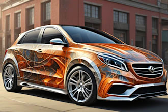do professional commercial personal car wrap design, custom