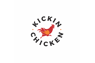 design awesome kick in chicken logo