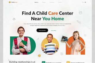 create kindergarten, childcare, daycare, preschool and assisted living website
