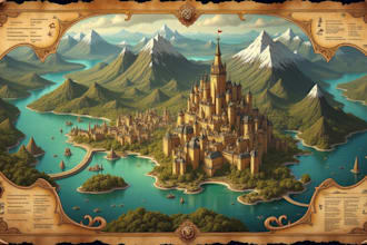 draw fantasy map illustration