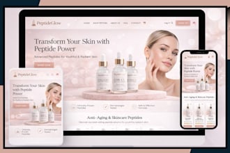 build cosmetic and anti aging skincare peptide woo commerce website