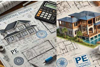review stamp as licensed civil and structural engineer in florida and arizona