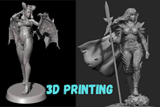 sculpt 3d miniatures, action figures and vintage toys, 3d figure for 3d printing