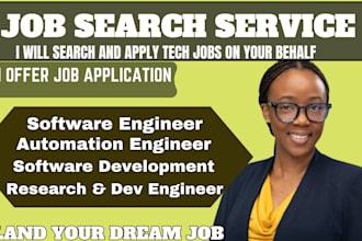 job search and apply for software engineer, developer research engineer