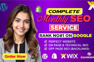 do complete monthly website SEO service, onpage, off page, backlinks