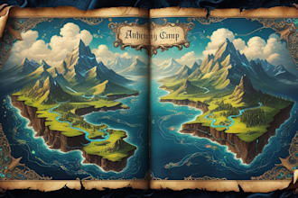 draw fantasy map illustration