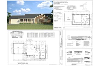 architectural drawing floor plan site plan adu garage structural for city permit