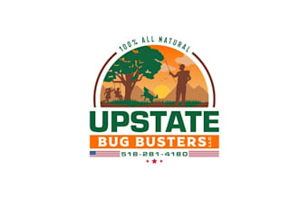 design super upstate busters and lawn care logo